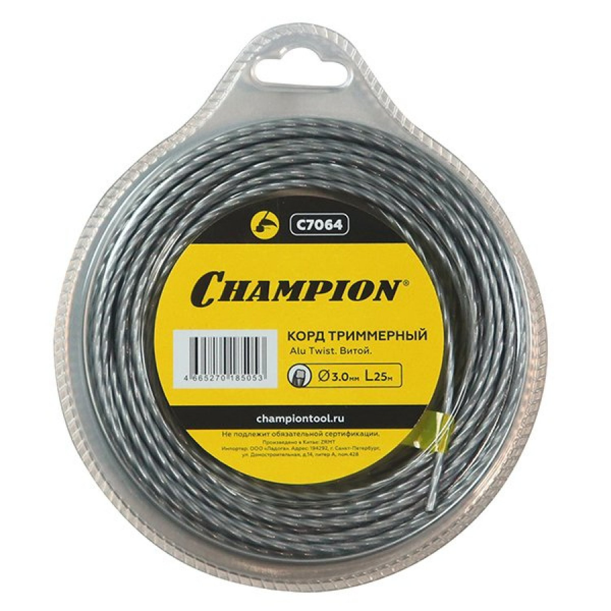 Корд триммерный Alu Twist 3.0мм*25м  C7064 CHAMPION