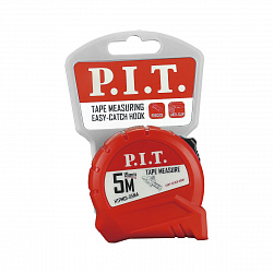 Рулетка с фиксатором  5 м x 19 мм, ABS(HTPM01-05MA) PIT

