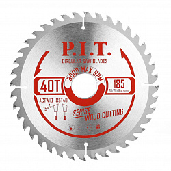 Диск пильный  185x30/20/16x1,4 мм 40T(ACTW10-185T40) PIT 