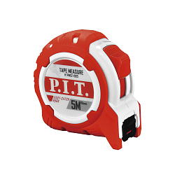 Рулетка с фиксатором  5 м x 19 мм, ABS+TPR (HTPM02-1905) PIT 
