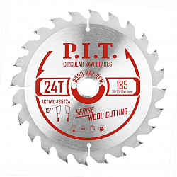 Диск пильный  185x30/20/16x1,4 мм 24T(ACTW10-185T24) PIT 