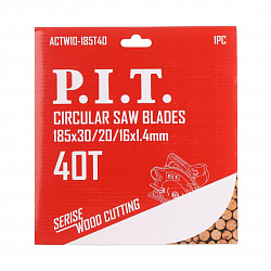 Диск пильный  185x30/20/16x1,4 мм 40T(ACTW10-185T40) PIT 
