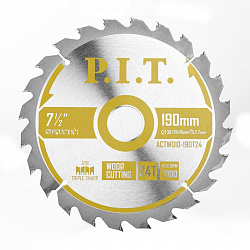 Диск пильный  190x30/20/16x2,2 мм 24T(ACTW10-190T24) PIT 