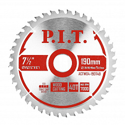 Диск пильный  190x30/20/16x2 мм 40T(ACTW04-190T40) PIT 